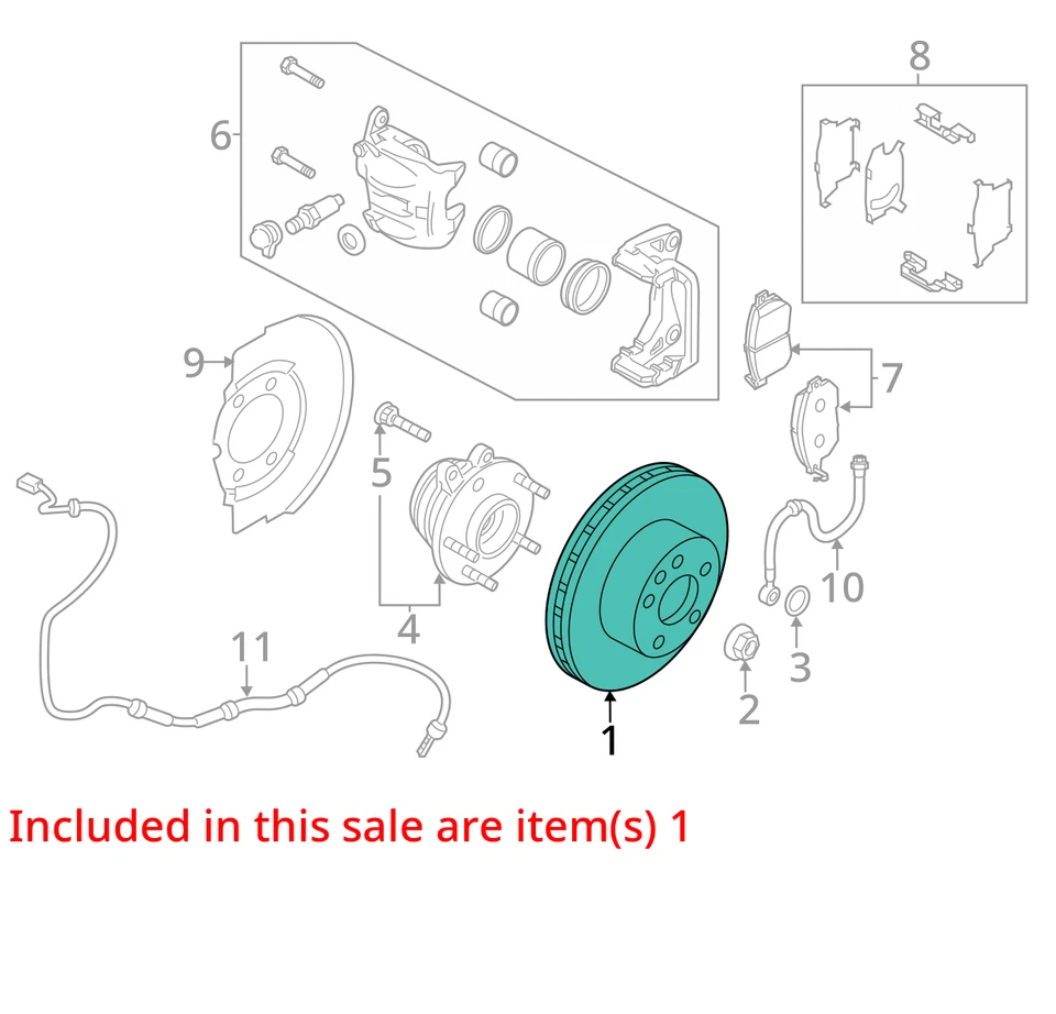 Frenos delanteros para 15-23 MURANO 3491854 Foto 3 de 4