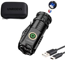 2550 Lumen Rechargeable USB C EDC Flashlight, 5 Modes, Magnetic Clip