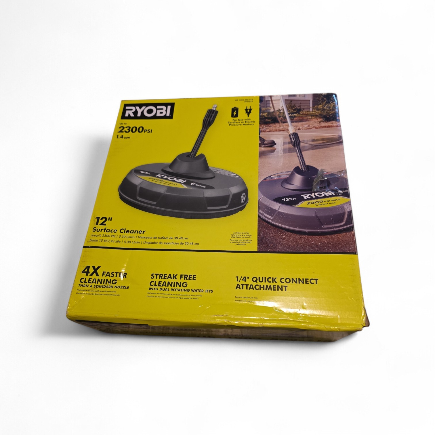 RYOBI (RY31012) 12 inch 2,300 PSI Electric Pressure Washers Surface Cleaner New!