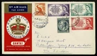 AUSTRALIA 1953 FDC Coronation on special Qantas cover  SG72Z8