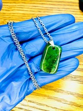 Handmade Fine Canadian Nephrite Jade Pendant Necklace