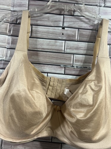 Cacique Damen BH 46DD beige Bügel ungefüttert vollflächig hellbraun verstellbar