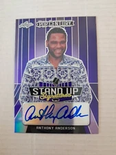 Anthony Anderson /20 Purple Prism Stand Up Autograph Card 2021 Leaf Pop Century