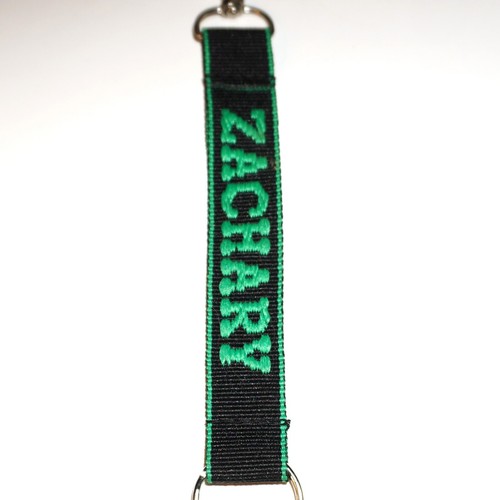 Key Chain Embroidered Lanyard Ring Clasp Choose Name or Fun Phrase 6" Colorful - 第 200/205 張圖片