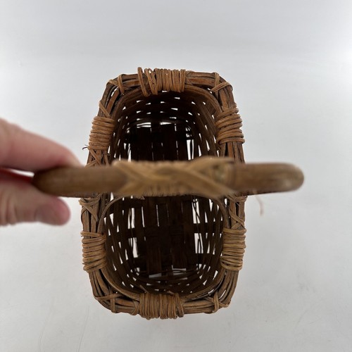 Rustic Double Wicker Wine Bottle Carrier Basket Storage Cottage Farmhouse Farm b - Picture 7 of 19