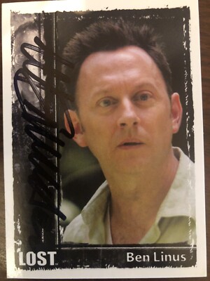 Lost Michael Emerson Benjamin Linus Signed Card Auto Ebay