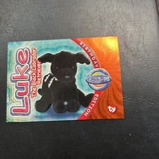 J101a Ty Beanie Babies Birthday Edition 1999 #278 Luke Black Labrador Retriever
