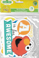 SESAME STREET 15 Piece Set Assorted Die Cut TEACHING TREE Elmo GROVER 4