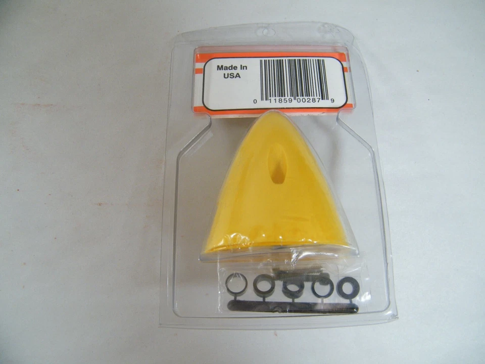 (4) DU-BRO 2 1/2" DIA SPINNERS AMARILLO 287 BLANCO 284 NUEVO Foto 3 de 4