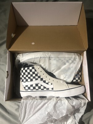 Vans Supreme SK8-Hi FTW F The World White Black VN0A45JDSY4 Sz 11.5