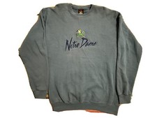 Vintage PM Sports 90s Notre Dame Fighting Irish Crewneck Sweatshirt L USA Made