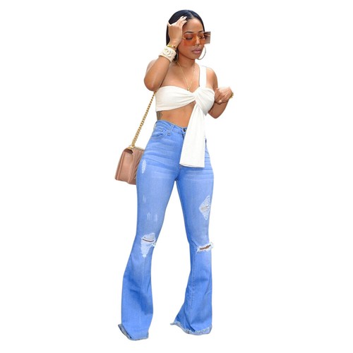 New Fashion Women's Ripped Skinny Long 