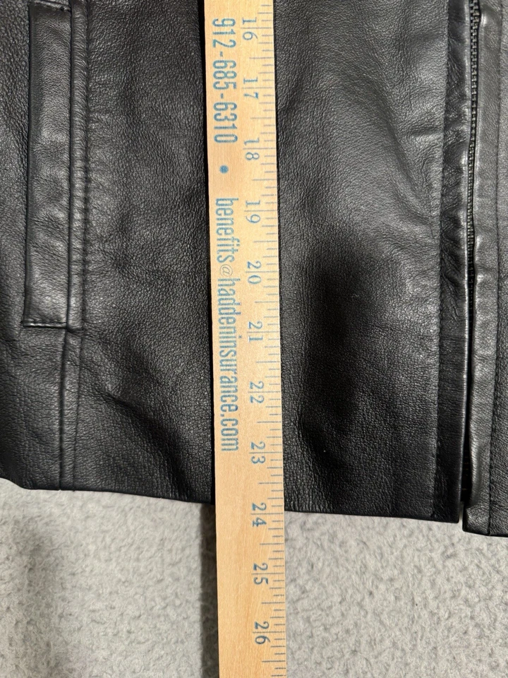 Chaqueta de cuero para mujer SilverFox bombardero con cremallera grande bolsillos en L Foto 4 de 4