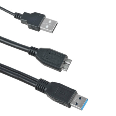 50cm USB 3.0 Y Power Cable Cord Lead for For WD My Passport