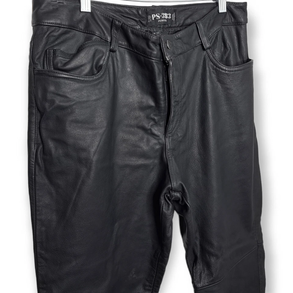 Pantalones de cuero Periscope PS3983 vintage años 90 talla 13 Foto 3 de 4