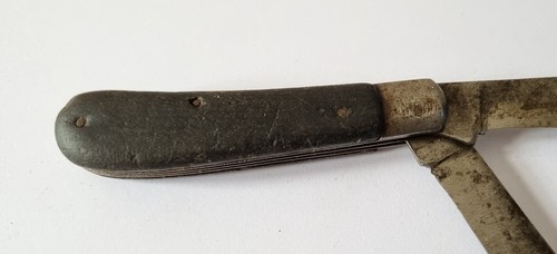 Schönes altes Okuliermesser - Garten Hippe schwarz - France, Gardening Knife - Bild 6 von 8