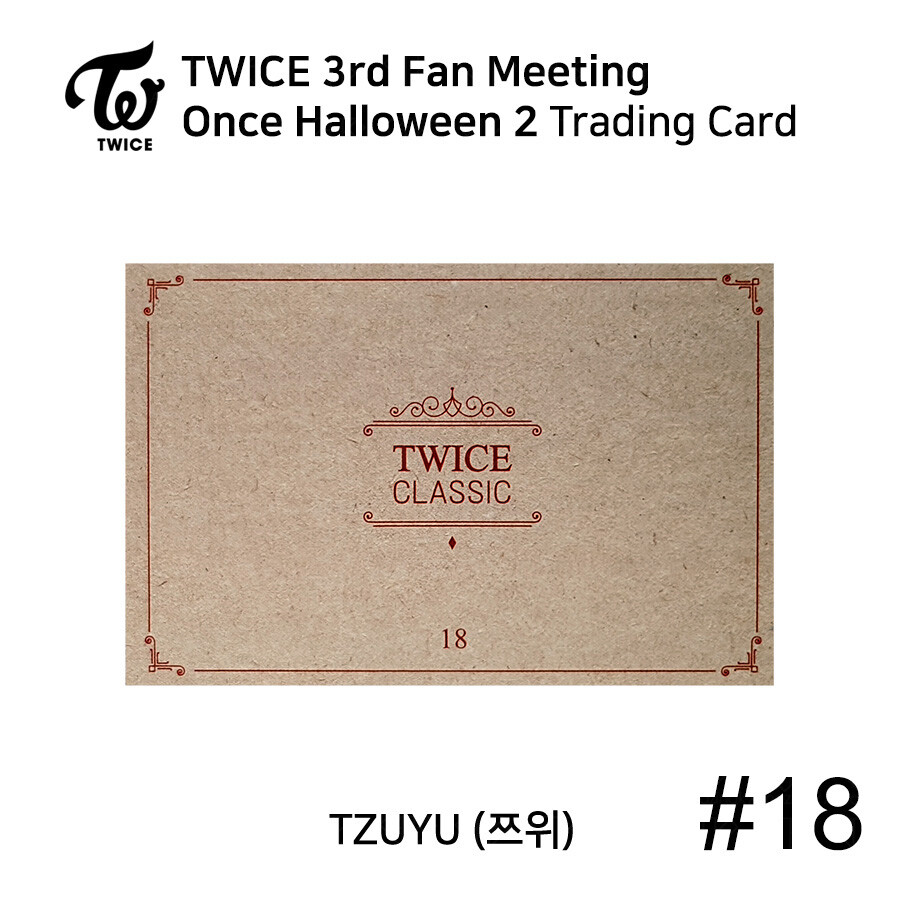 TWICE 3rd FANMEETING ONCE HALLOWEEN 2 Trading Card Photocard TZUYU