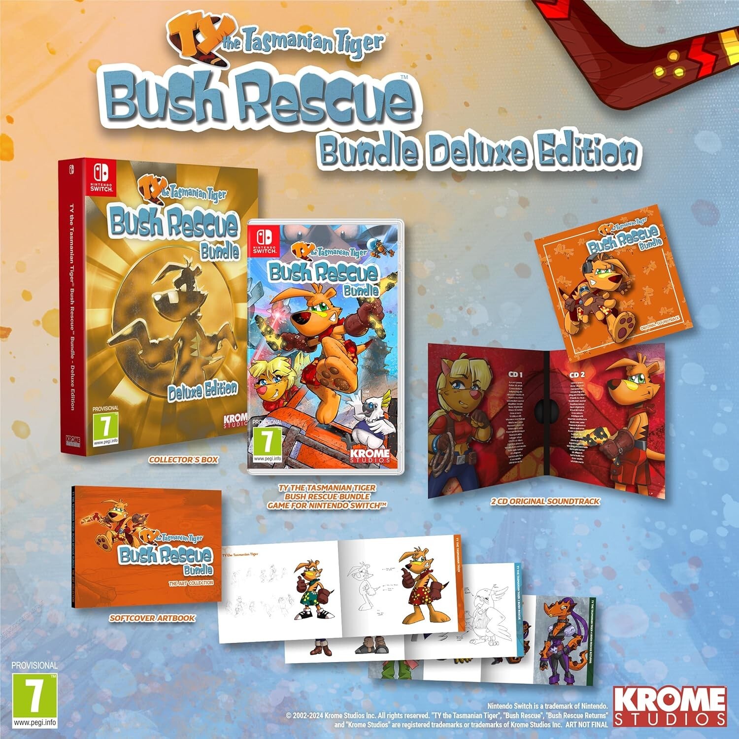 TY THE TASMANIAN TIGER BUSH RESCUE BUNDLE DELUXE EDITION SWITCH PAL ESPAÑA