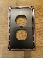 Oil Rubbed Bronze Single Duplex Wall Plate Plug Electric Outlet Cover 44018-ORB