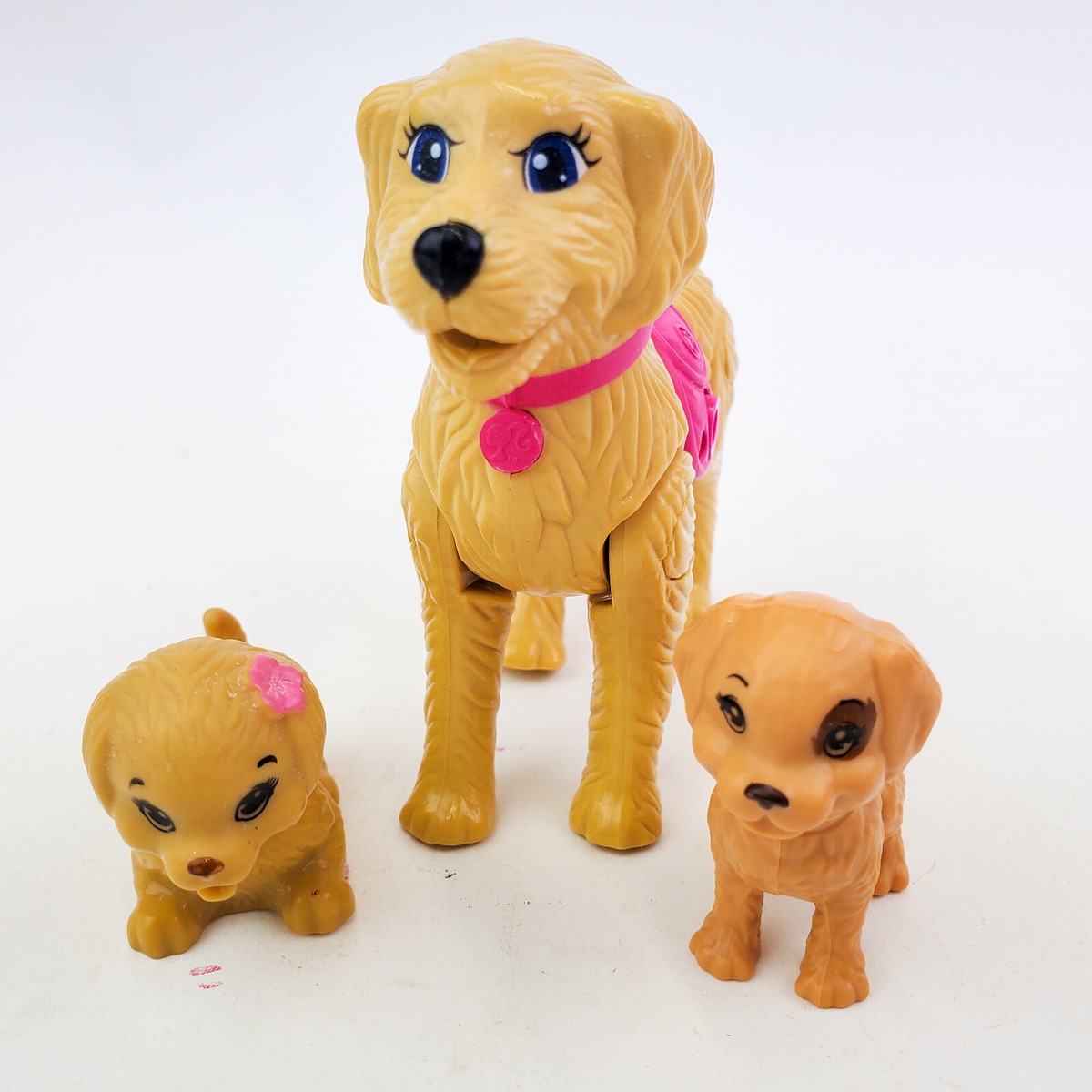 Mattel Barbie Doll Replacement Dogs Strollin Pups Taffy and Pups Lot of