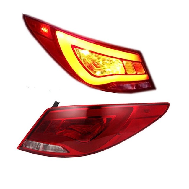 Rear Lamp Red Clear LED Tail lights For 20122015 Hyundai Accent Verna