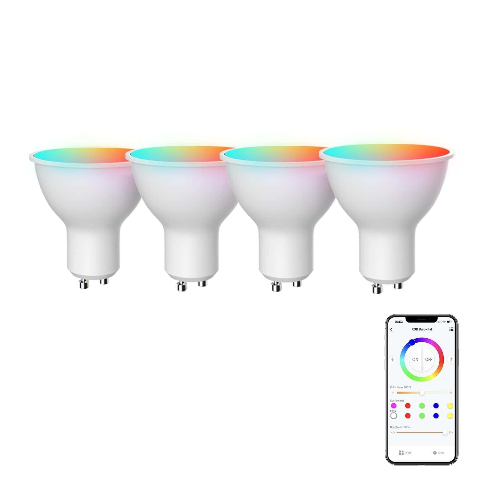 Broadlink GU10 Smart Bulbs Color Changing 4.5W LED Track Light Bulbs with Mus...