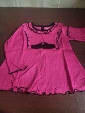 Girls Top Long Sleeve Ruffles Pink 3T Kidgets Toddler Clothing
