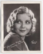Original Vintage 1930s Nancy Carroll Fan Photo With Printed Signature