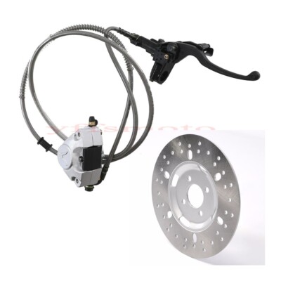 Rear Hydraulic Brake Master Cylinder Caliper Disc Rotor for 4 Wheeler e-ATV Quad
