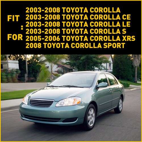 Pair Black Front Bumper Brackets Support For 2003-2008 Toyota Corolla LH+RH Set - Picture 7 of 10