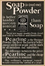 1900 b Pearline James Pyles Soap Powder Worthless Dangerous Soaps Print Ad