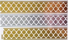 Flash Tatuaggio Temporaneo Oro Argento 3 Pezzi Bracciale Collana Henna Corpo K5