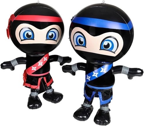 Inflatable NINJAS (22 Inch) Red and Blue Inflate Balloons for Birthday Martial A - 第 6/6 張圖片