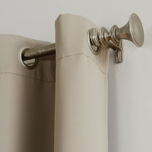 Sun Zero Blackout Grommet Single Curtain Panel, 40" x 84", Stone - SET OF 2 - Picture 2 of 9