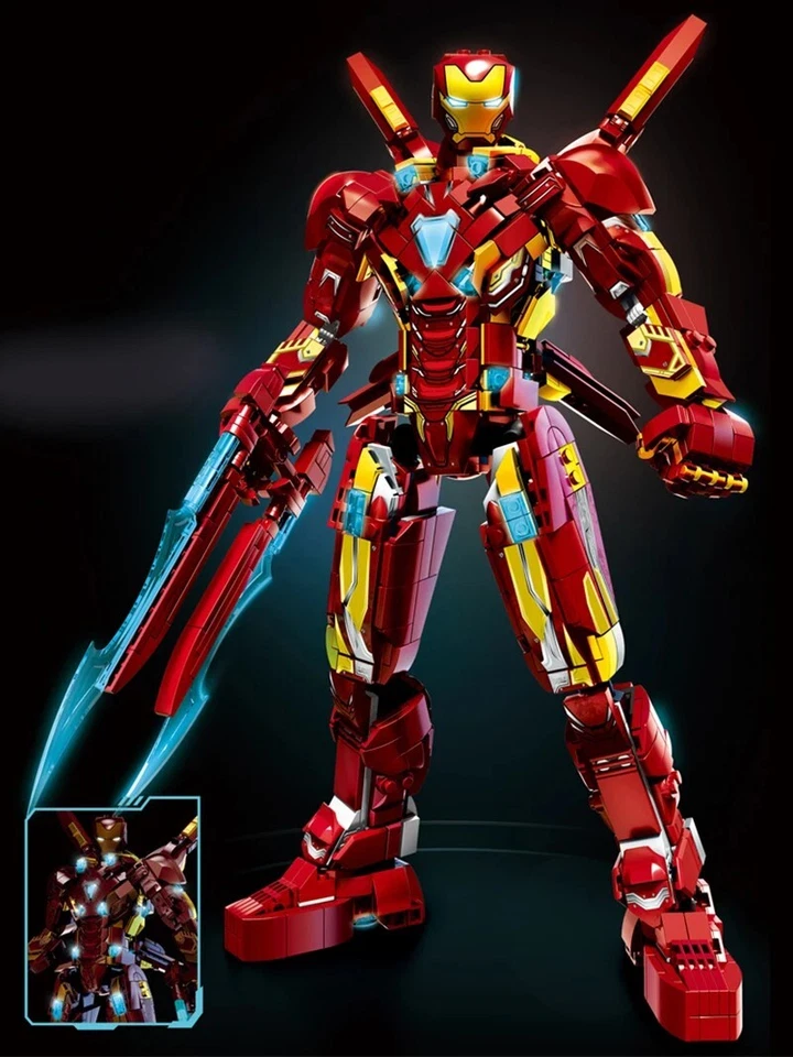 Nuevo Juego de Ladrillos Mecha Robot Superhéroes - Iron Man & Patriot Bloques de Construcción Juguetes Foto 4 de 4