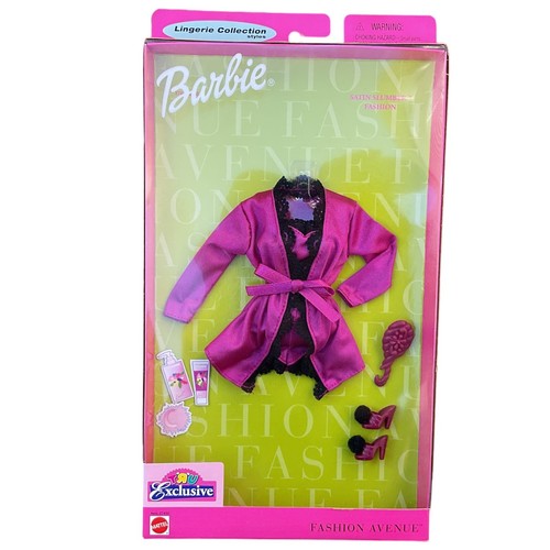 Vintage 2000 Barbie Mattel Fashion Avenue Lingerie Collection Satin Slumber NOS