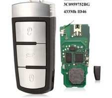 Fits VW Passat 434MHz 3C0959752BG Complete Transponder Remote Key