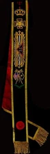 Masonic Regalia Scottish Rite 32nd Degree Rose Croix Hand Embroidered Black Sash