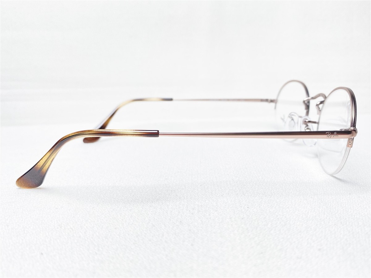 NEW Ray Ban RB6547 3035 Unisex Blue on Copper Half-Rim