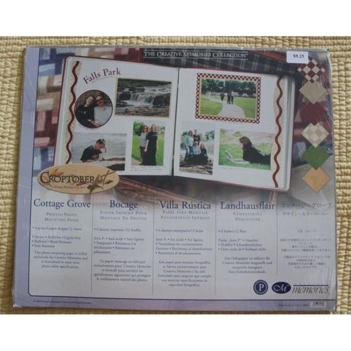 Creative Memories Cottage Grove Printed Photo Mounting Paper NIP (Croptoberfest)