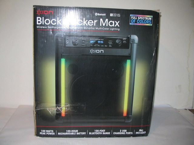 ion party rocker max speaker system with light show