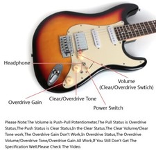 full scale length built in overdrive electric guitar