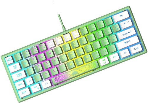 Mechanical Feel Portable Wired Gaming Keyboard RGB Backlight 62 Keys UK Layout - Picture 17 of 18