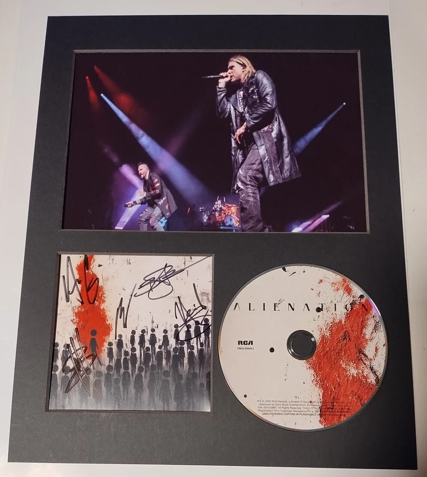 THREE DAYS GRACE SIGNED ALIENATION CD PHOTO ADAM GONTIER MATT WALST COA - Image 1 of 1