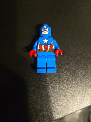 LEGO Marvel Minifigur Captain America sh106 aus Set 76017   Guter Zustand