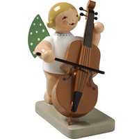 Wendt & KüHn 'Engel Mit Kontrabass 650/7, H 7Cm' Braune Haare