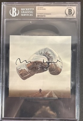 Bryan Adams SIGNED CD Insert  Roll With The Punches  - Beckett BAS Encased Slab