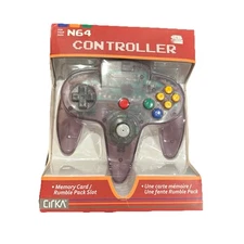 Cirka Nintendo 64 Transparent Purple Controller  New In Box