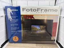 New Sealed Siren 7 Inch Black wood Foto Frame Digital Photo Frame New In Box