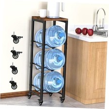 Mlinavn 5 Gallon Water Bottle Holder, 3-Tier Water Jug 3 Bottles-Brown
